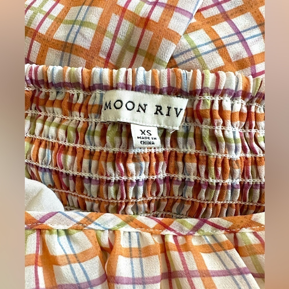 Moon River Check Midi Dress Size: XS - Picture 6 of 7